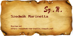 Szedmák Marinetta névjegykártya